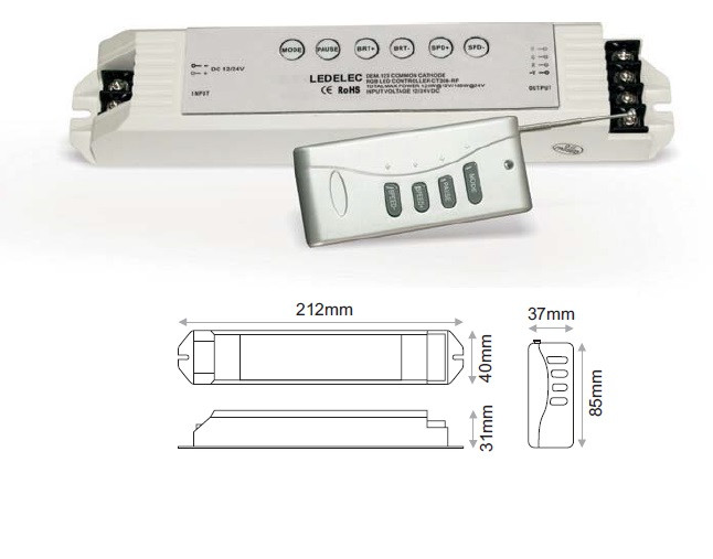 3ch RGB Dim RF Remote Control Const.Volt.