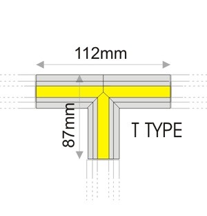 PRH.060 T Type 90° Liniline Trimless