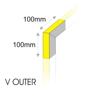 PRH.063 VER-O Corner 90° Liniline Trimless