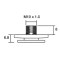 Nipple M10x1.0 h8mm (complete ALU)