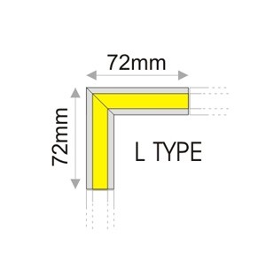 PRH.049 L Type 90° Liniline Recessed