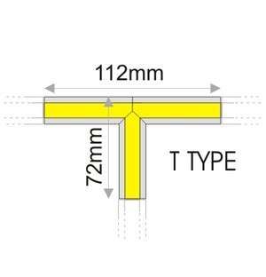 PRH.050 T Type 90° Liniline Recessed