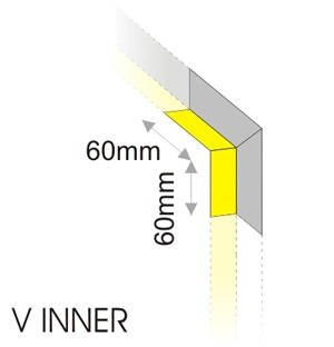 PRH.052 VER-I Corner 90° Liniline Recessed