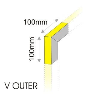 PRH.053 VER-O Corner 90° Liniline Recessed